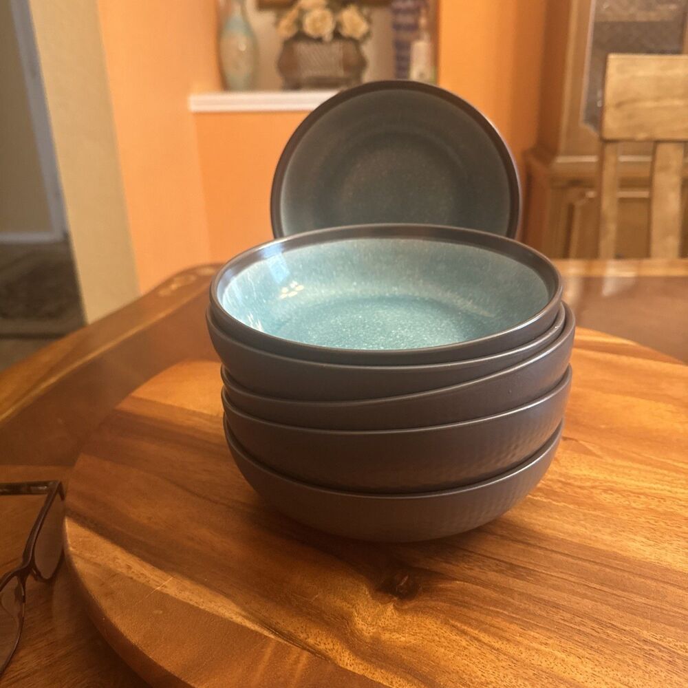 7" Individual Pasta Bowl Maddox Blue by Mikasa A Set of 6 - Picture 5 of 12